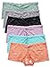 Barbra Lingerie Multi Pack of Women's Regular & Plus Size Lace Boyshort Panties (Large, Isabella)
