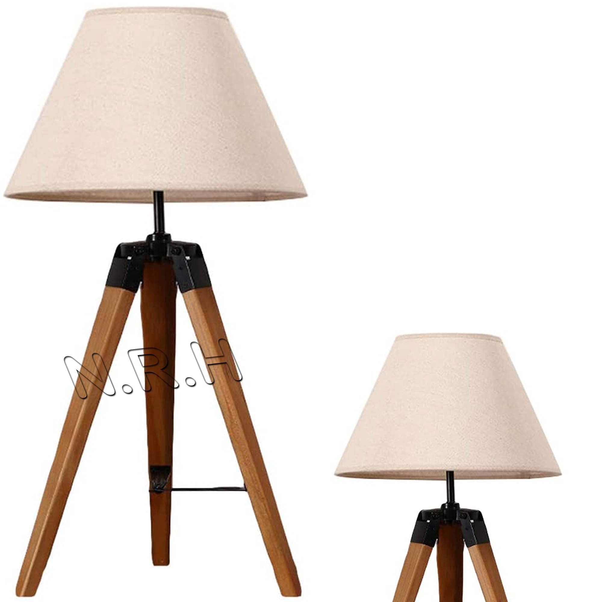 Modern Home Decor Mariner Nautical Wooden Tripod Table Lamp (Without Shade) Living Room Floor Lamp- Restaurant and Bar Lamp.