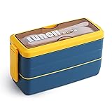 Iteryn Stackable Bento Box Lunch Box, Wheat