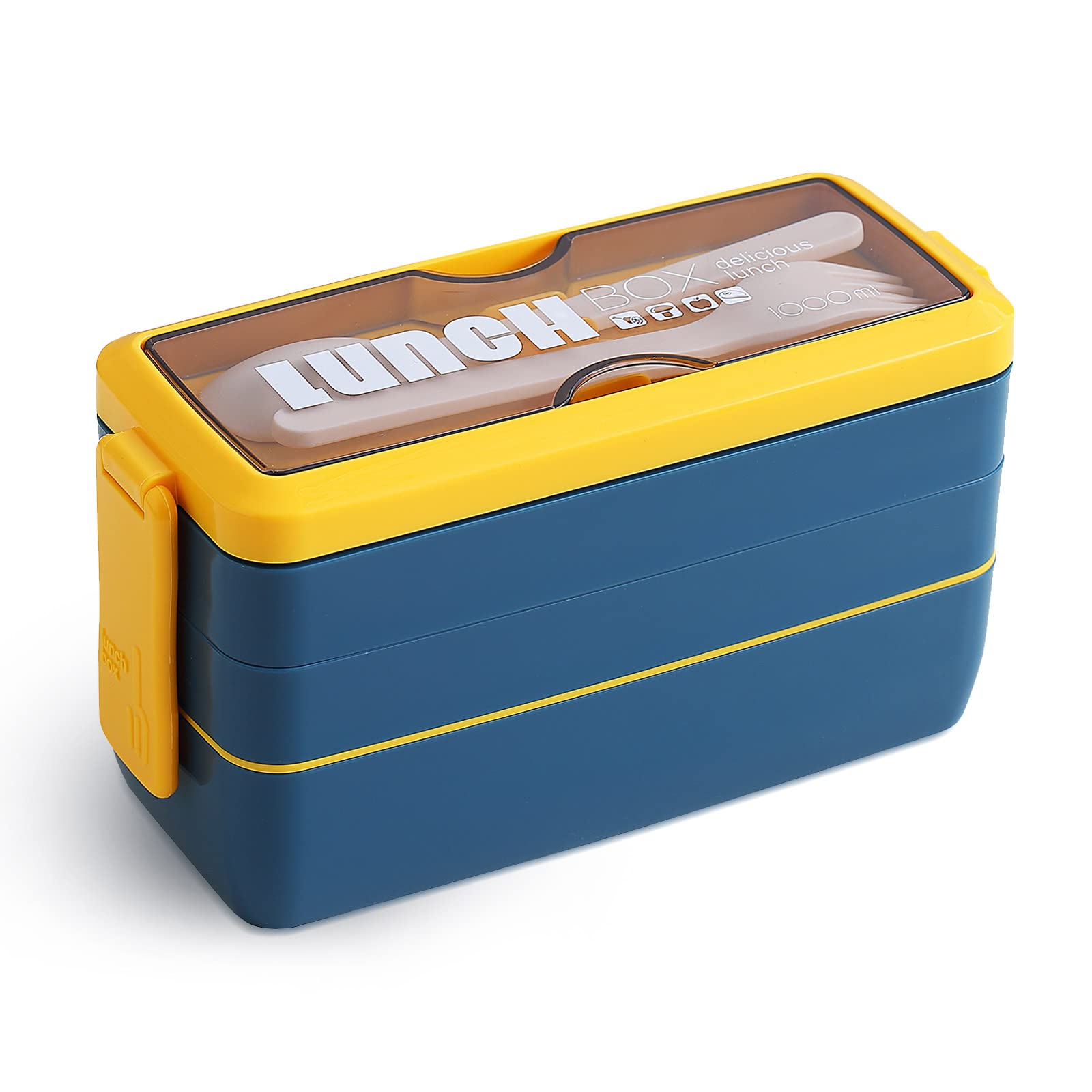 Iteryn Stackable Bento Box Lunch Box, Wheat