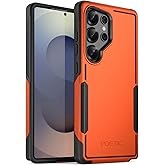 Poetic Neon Case for Samsung Galaxy S25 Ultra 5G, Dual Layer Heavy Duty Rugged Lightweight Slim Shockproof Protective Cover Phone Case, Orange