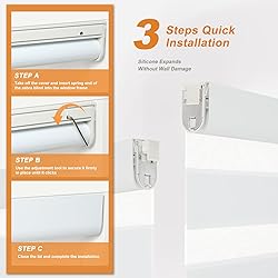 Persilux No Drill No Tool Zebra Blinds Dual Layer