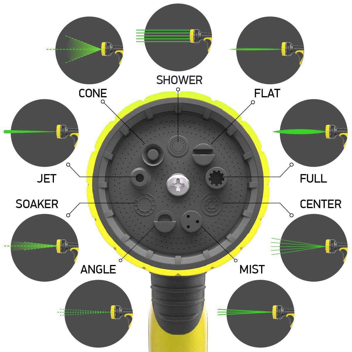 BKhome 100FT Expandable Garden Hose Pipe - 100FT/30m 2019 New Flexible Magic Expanding Water Hose Easy Storage Lightweight with 9 Function Spray Gun Nozzle Wall Holder