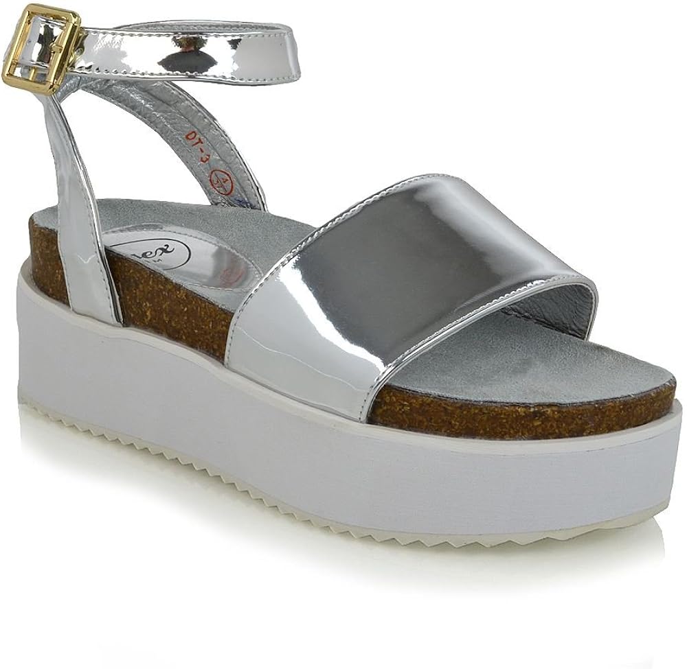 flatform silver sandals