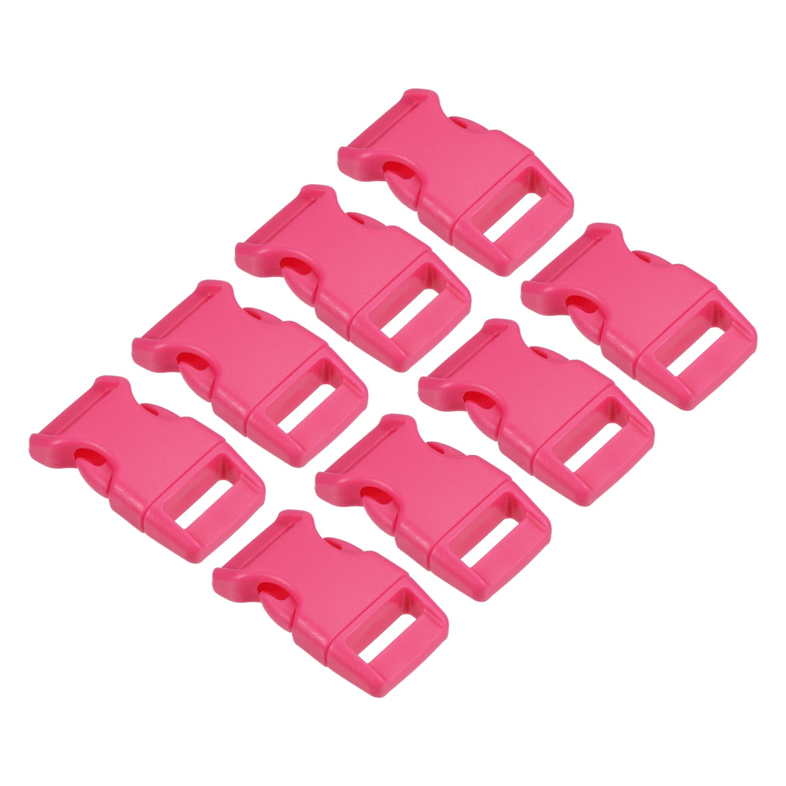 PATIKIL Plastic Buckles, 8 Pack Quick Side Release Clips for Strap, Webbing, Belt, Crafting, Backpack Repair, Sewing Projects, Rose, 16mm