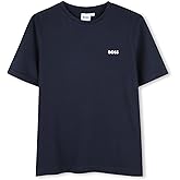 BOSS Boys Short Sleeves Tee-Shirt, Navy, 4 Years