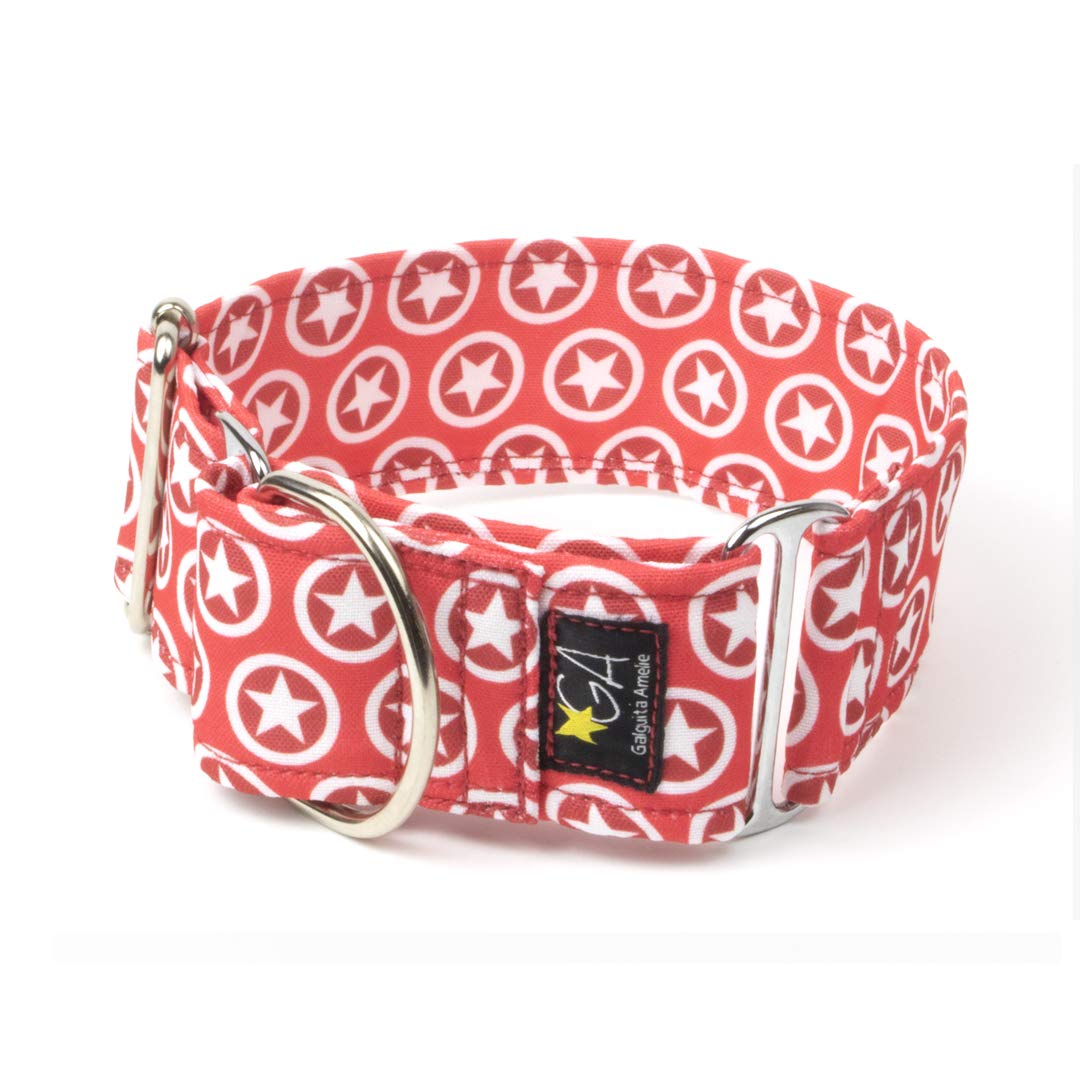 Galguita Amelie 5 cm Wide Size M (30-39 cm) Collar for Dogs, Captain Star