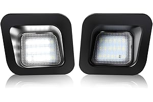 D-Lumina LED License Plate Lights Assembly Clear Lens Compatible with 2003-2018 Dodge Ram 1500 2500 3500 Pickup Truck, Rear Bumper Tag Light 6000K White 2-Pieces