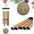 WindChimes Outdoor Deep Tone,Large Memorial Wind Chimes for Loss of Loved One Engrave Tree of Life,Sympathy Wind Chimes for O