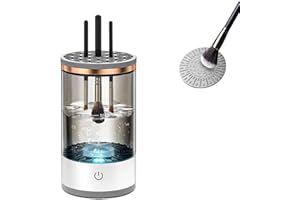 NUBUDOZ Brushly Pro Cosmetic Brush Cleaner, Makeup Brush Cleaner, Electric Makeup Brush Cleaner Machine, Automatic Spinning Makeup Brush Cleaner Fit for All Size Makeup Brush (1PC)