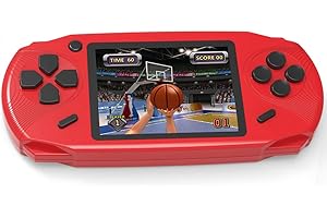 Beijue 16 Bit Handheld Games for Kids Adults 3.0'' Large Screen Preloaded 100 HD Classic Retro Video Games USB Rechargeable Seniors Electronic Game Player Birthday Xmas Present (Red)