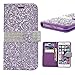 Iphone 7 Plus Wallet Case, 3D Bling Jelly Rhinestone PU Leather Wallet Flip Protective Skin Case with Magnetic Bling Button Card Slot Function for Apple Iphone 7 Plus 5.5 Inch (Purple)