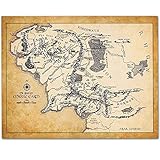 Map of Middle Earth - 11x14 Unframed Art Print - Makes a Great Gift Under $15 for Lord of the Ring and Hobbit Fans