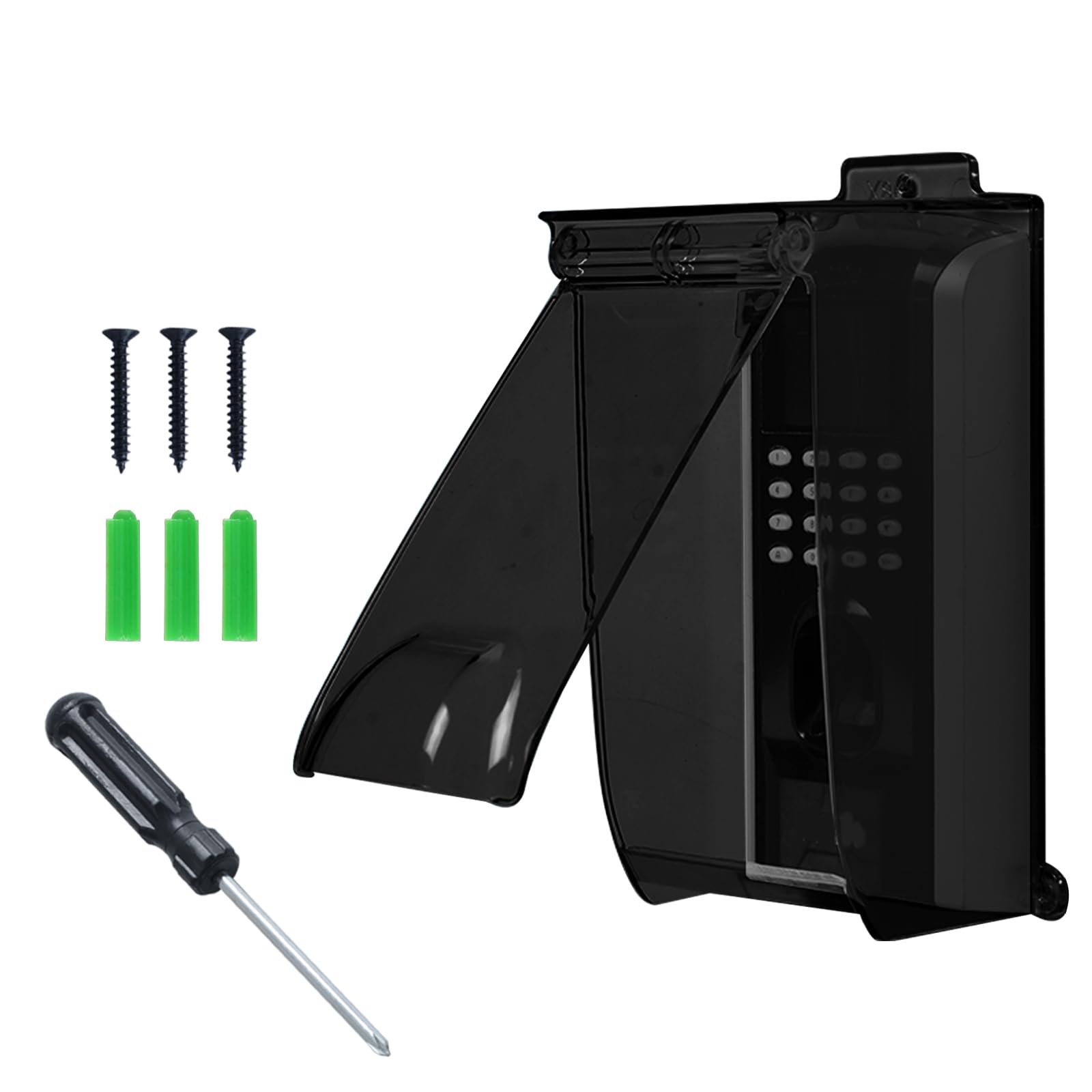 Photo 1 of Outdoor Flip Sun Keypad Cover,Access Control Rain Cover, Weatherproof protective,Flip Cap Door Keypad Waterproof cover,Keypad Rain Covers Compatible for Door Keypad/Lock Keypad