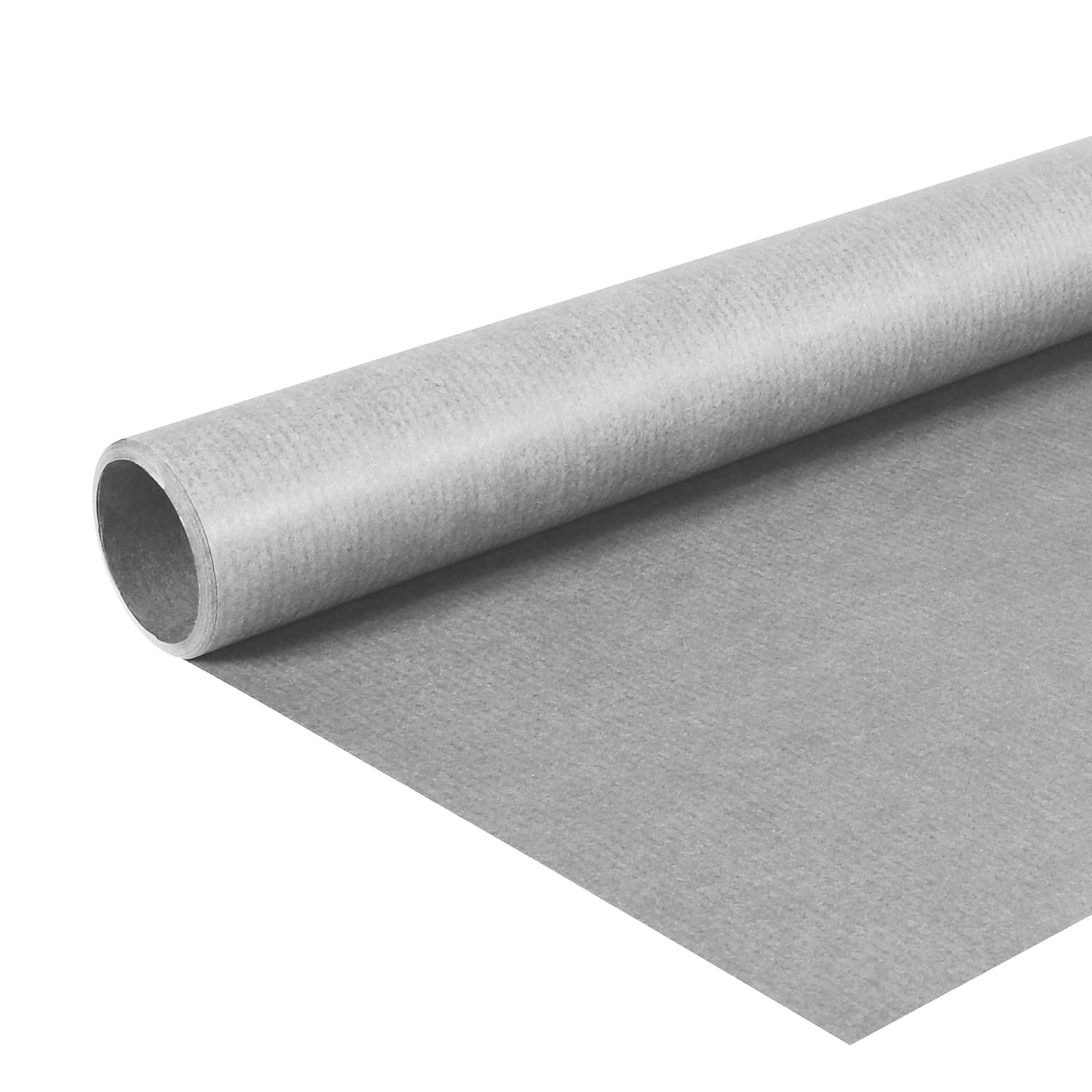 Clairefontaine - Ref 195732C - Recycled Coloured Kraft Paper Roll (Single Roll) - 70cm Width x 10m Length, Deep-Dyed Lined Kraft Paper, PEFC Approved - Grey Colour — image 1