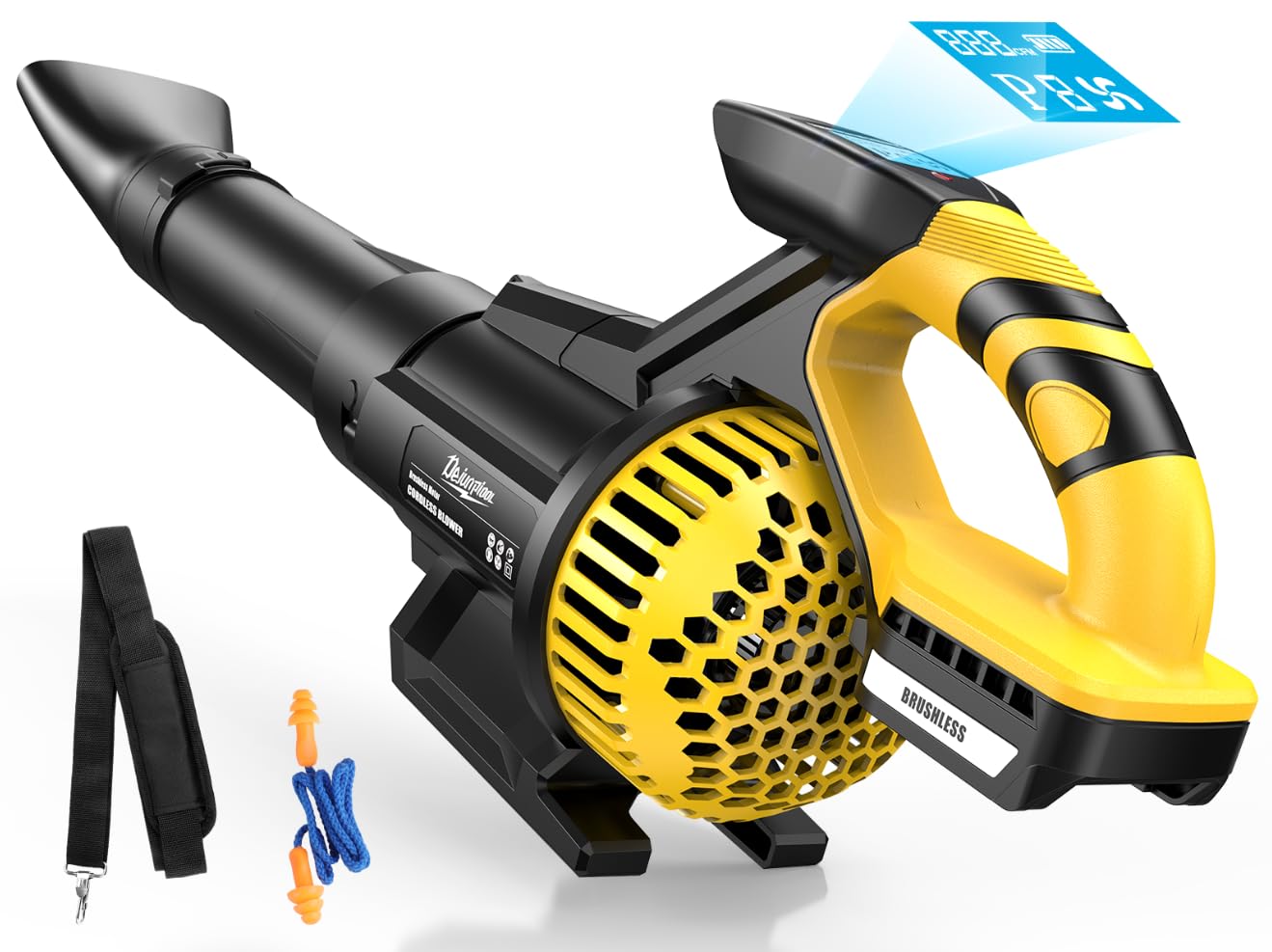 Photo 1 of Cordless Leaf Blower Compatible with Dewalt 20V MAX Battery (NO Battery), 710 CFM/180 MPH Brushless Electric Leaf Blower with Shoulder Strap, 3-Speed Modes, Handheld Blowers for Lawn Garden Yard Care