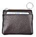 Yeeasy Womens Mini Coin Purse Wallet Genuine Leather Zipper Pouch with Key Ring (Coffee)