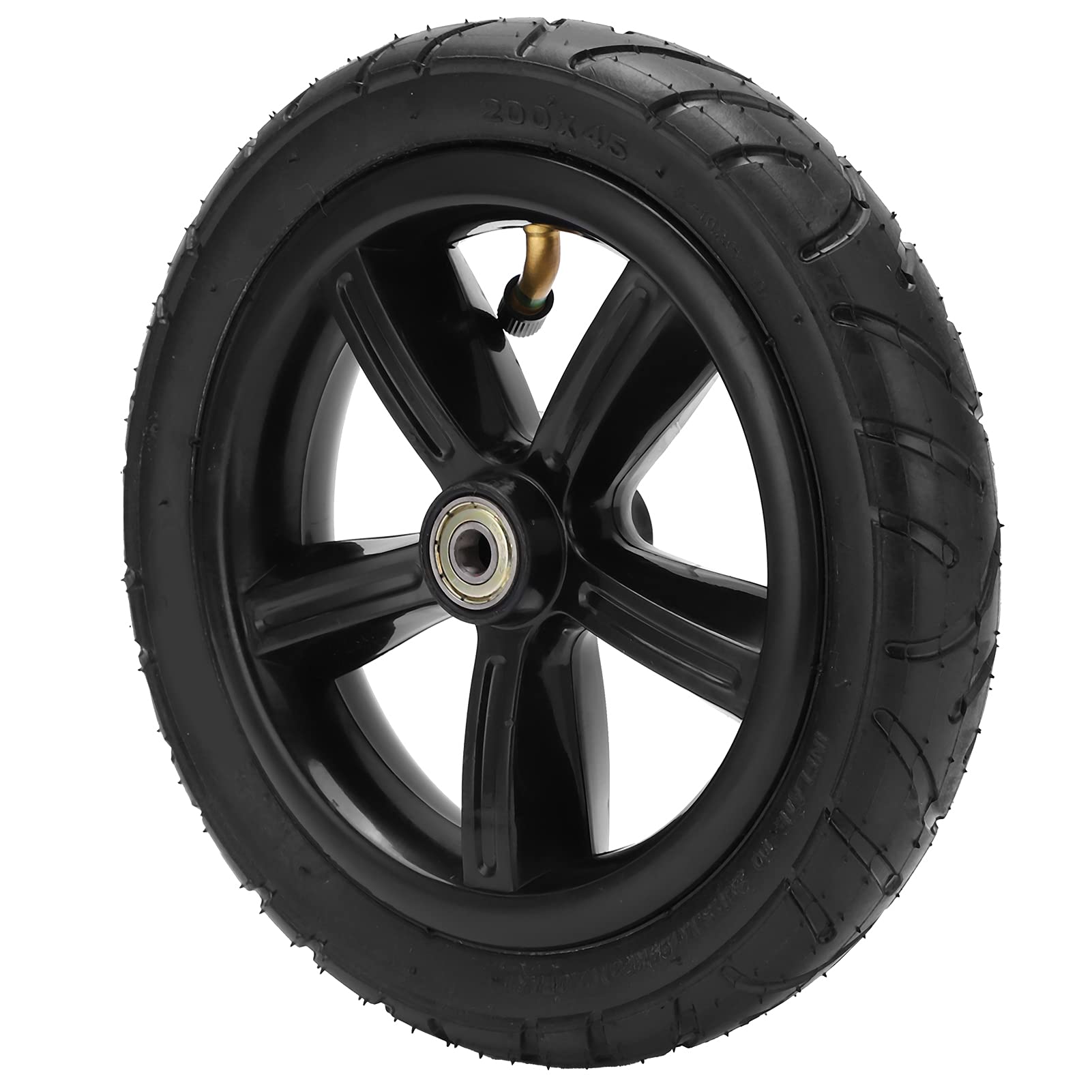 SUNGOOYUE 8 Inch 200x45 Pneumatic Wheel with Inner Tube for Electric Scooter with Hub and Bearings