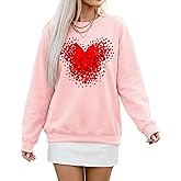 IsPICK Valentines Sweatshirt Women Love Heart Graphic Sweatshirts Casual Valentine Day Pullover Long Sleeve Tops