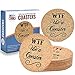 Funny Cork Bar Coasters Decor - Fathers Day Gifts for Dad, Stepdad, Husbands, Premium 5mm Round Cork Coaster, Best Housewarming or Alcohol Gifts, Funny Living Room Table Man Cave Decor Stuff (6 Pack)
