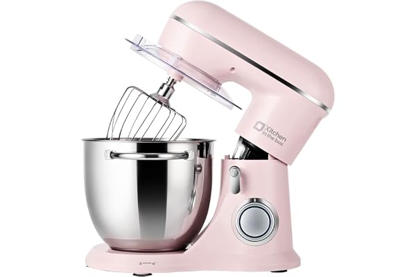 Kitchen in the Box 5QT 10-Speed, Tilt-Head Stand Mixer(Pink) | Equipped with Egg Whisk, Dough Hook & Flat Beater to Meet All