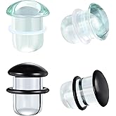 AccGin Glass Ear Stretching Kit Single Flare Plugs & Rubber Rings Unique 1mm Increments 3mm-25mm Gradual Sizing Smooth Glass Gauges for Daily Wear Earring Expander Stretcher Piercing Body Jewelry 4Pcs