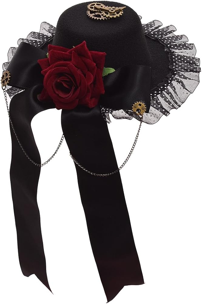 GRACEART Steampunk Mini Top Hat Headwear Small Victorian Halloween Headdress Accessory, B