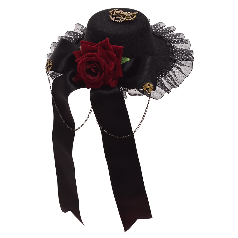 GRACEART Steampunk Mini Top Hat Headwear Small Victorian Halloween Headdress Accessory