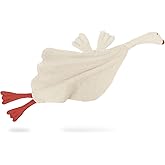 lulumoon Goose Security Blanket: Muslin Lovey for Babies Travel & Daycare - Skin-Friendly Snuggle Toy for Self-Soothe