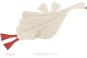 lulumoon Goose Security Blanket: Muslin Lovey for Babies Travel & Daycare - Skin-Friendly Snuggle Toy for Self-Soothe