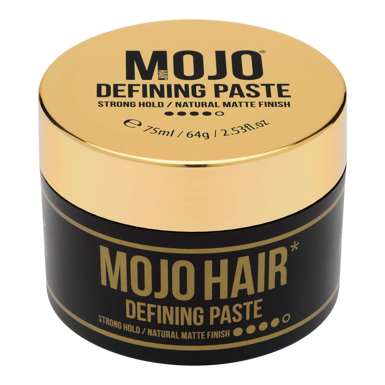 MOJO Hair Defining Paste For Men, Strong Hold - Natural Matte Finish, Adds Volume,Control and Texture,Great for All Hair Types, Luxury Fragrance, Washes Out With Ease 1x 75ml/64g