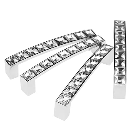 4pcs Cabinet Pull Crystal Handle Bar Drawer Cupboard Door Wardrobe