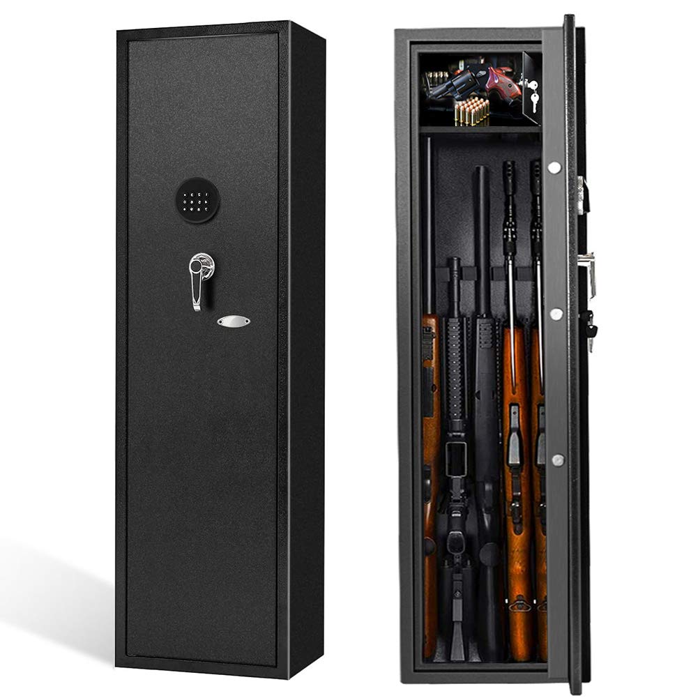 5 Rifle Gun Safe Large Shotgun Rifle Safe Quick Access, Long Gun