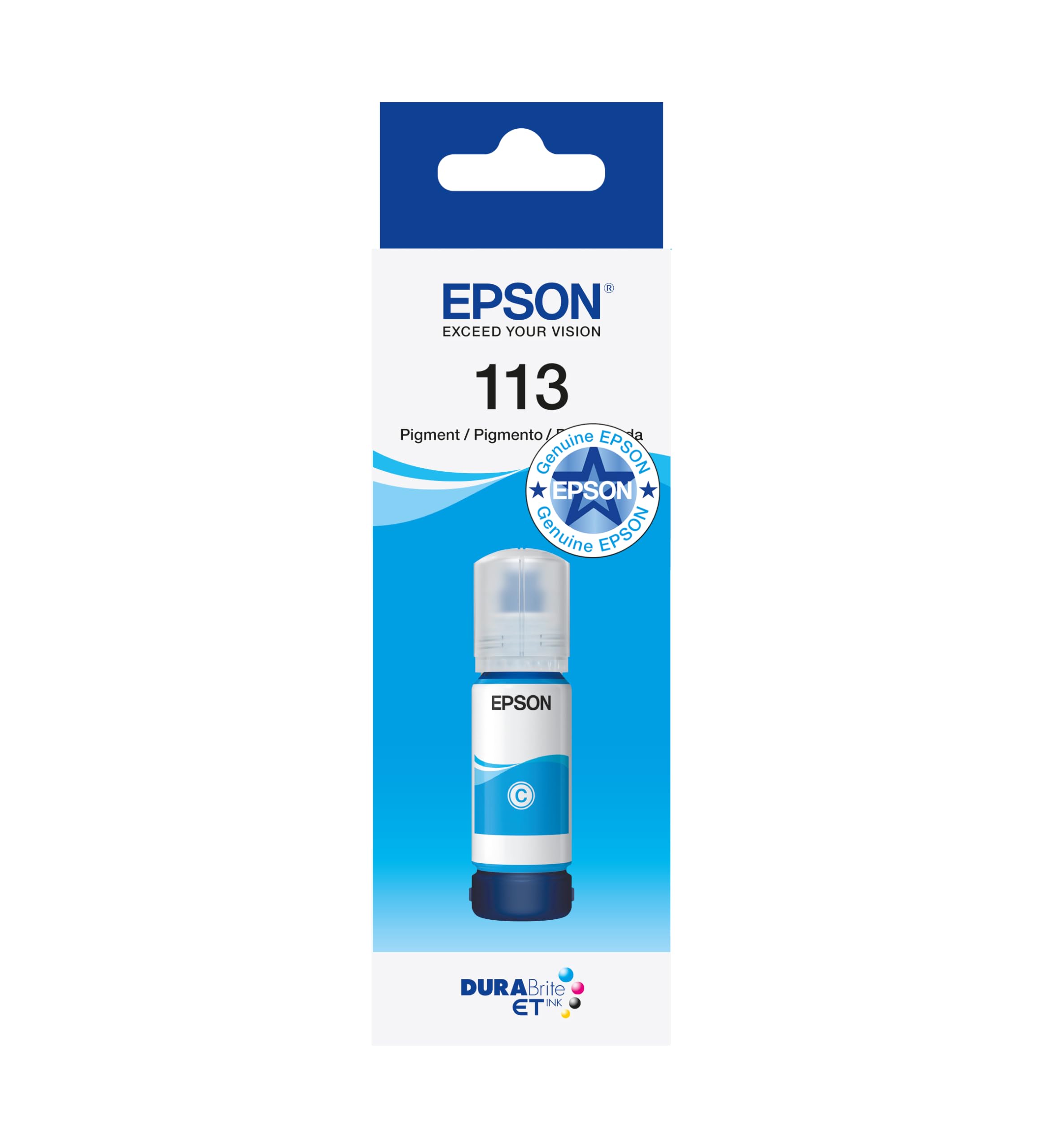 Epson EcoTank 113 Cyan Genuine Ink Bottle, 70 ml