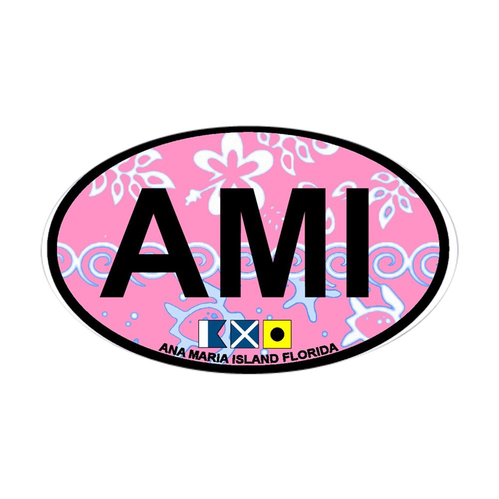 CafePress Anna Maria Island - Map Design. Oval Bumper Sticker, Euro Oval Car Decal