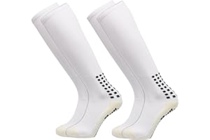 Yufree Mens Knee High Grip Soccer Socks Non Slip Long Socks for Football Basketball Sports