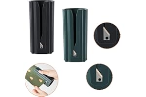 OJJ 2-Pack Christmas Wrapping Paper Cutter Tool Tube, Sliding Gift Wrap Cutter,Kraft Paper roll Slitter Cutter,Wrapping Paper Cutter,The sliding wrapping paper cutter,Round Lip, Safer and Easier Cutting
