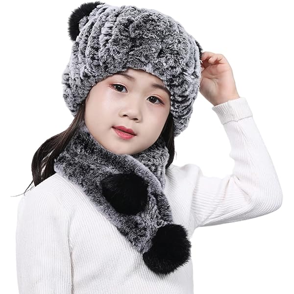 Kids Hat Scarf Set Toddler Winter Knit Beanies Neck Warmer Gaiter 3 Set - View #3