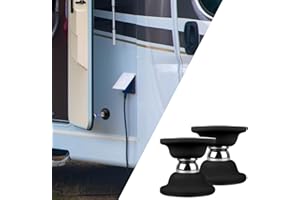 SUNCARACCL Magnetic RV Door Holder Baggage Door Catch for RV, Camper to Keep Door Open,Trailer Door Stopper with Adhesives and Screws,RV Accessories for Outside (Black,2 Pack)