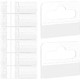 200 Pack Plastic Hang Tags Clear Slot Hole Self Adhesive Hanging Tabs Heavy Duty Clear Plastic Hang Tags Hook for Store Retail Display Tab