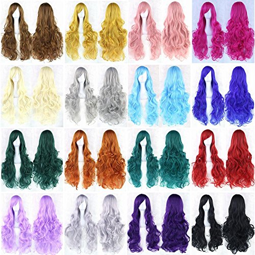 1 Piece Fashion Women Long Straight Soft Hair Wig Cosplay Hair Synthetic Hair Curly