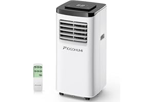 FIOGOHUMI 10000BTU Portable Air Conditioners - Portable AC Unit with Built-in Dehumidifier Fan Mode for Room up to 450 sq.ft. - Room Air Conditioner with 24H Timer & Remote Control Window Mount Kit