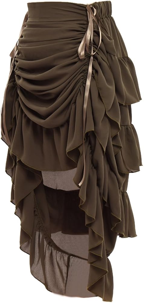 GRACEART Women's Victorian Steampunk Skirt Pirate Costume: Clothing