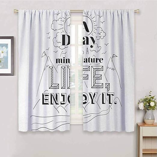 Window Curtain Quote Inspirational Positive Life Message