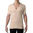 Men's Sweatproof Undershirt | Cotton Deep V Neck | Original Fit | with Sweat Pads