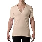 Sweatproof Undershirt for Men w/ Underarm Sweat Pads (Original Fit, Deep V-Neck)