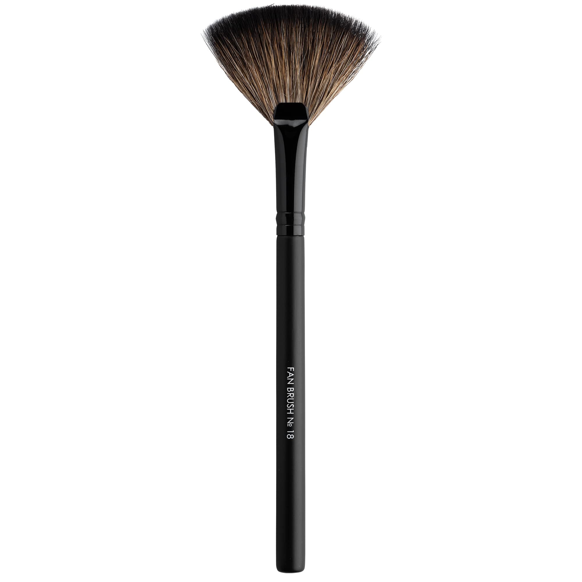 Impala Brush Fan N18 Natural Bristles Face and Body for Pressed or Loose Powder Makeup - flat fan shaped