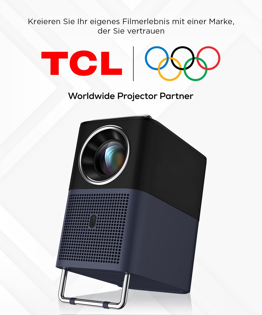 TCL A1s Beamer 4K Full HD, Integriertes Offizielles Google TV/Netflix/APV, 2×Dolby 8W, 600 ISO Lumen, Bluetooth und WiFi, Autofokus, 6D Trapezkorrektur, für Handy-und Spieleprojektion, Heimkino 2