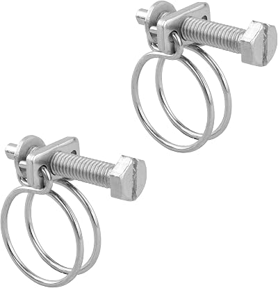Pisces Double Wire Hose Clips 25mm Pipe Fit 24-28mm Clip Size 24-28