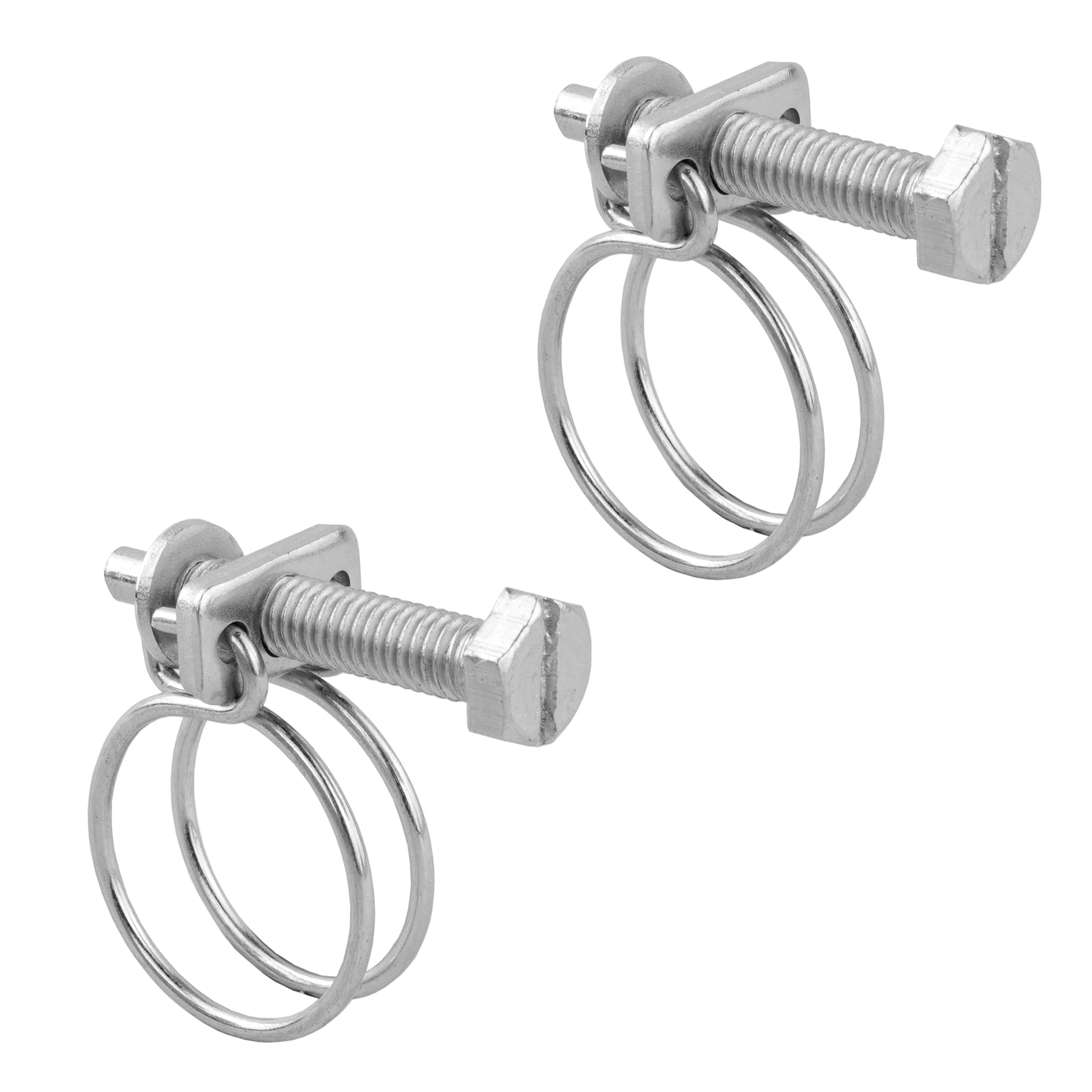 Pisces - 2 Pack Double Wire Hose Clips to fit 32mm (1.25in) Pipe Tubing